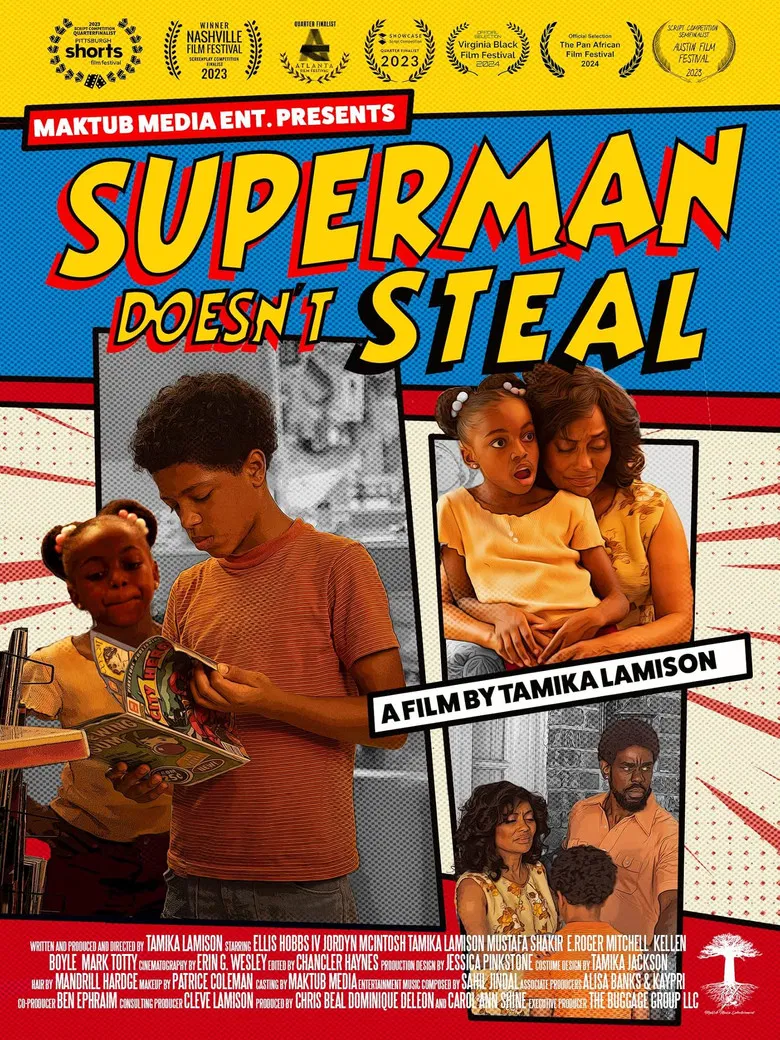Superman Doesn't Steal poster background