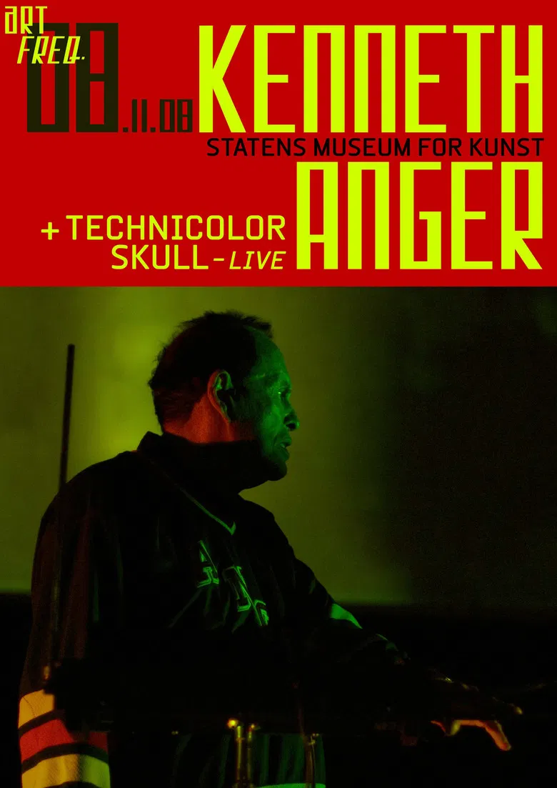 Technicolor Skull poster background