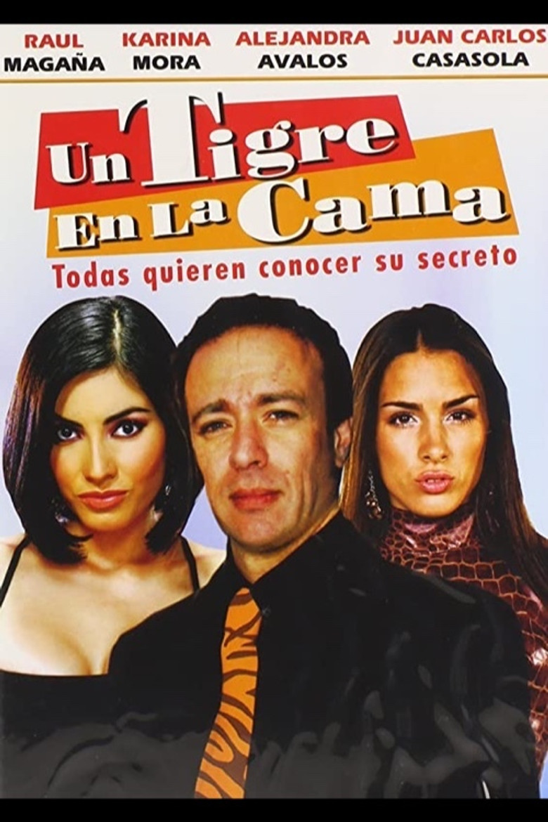 Un tigre en la cama poster background