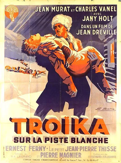 Troïka sur la piste blanche poster background