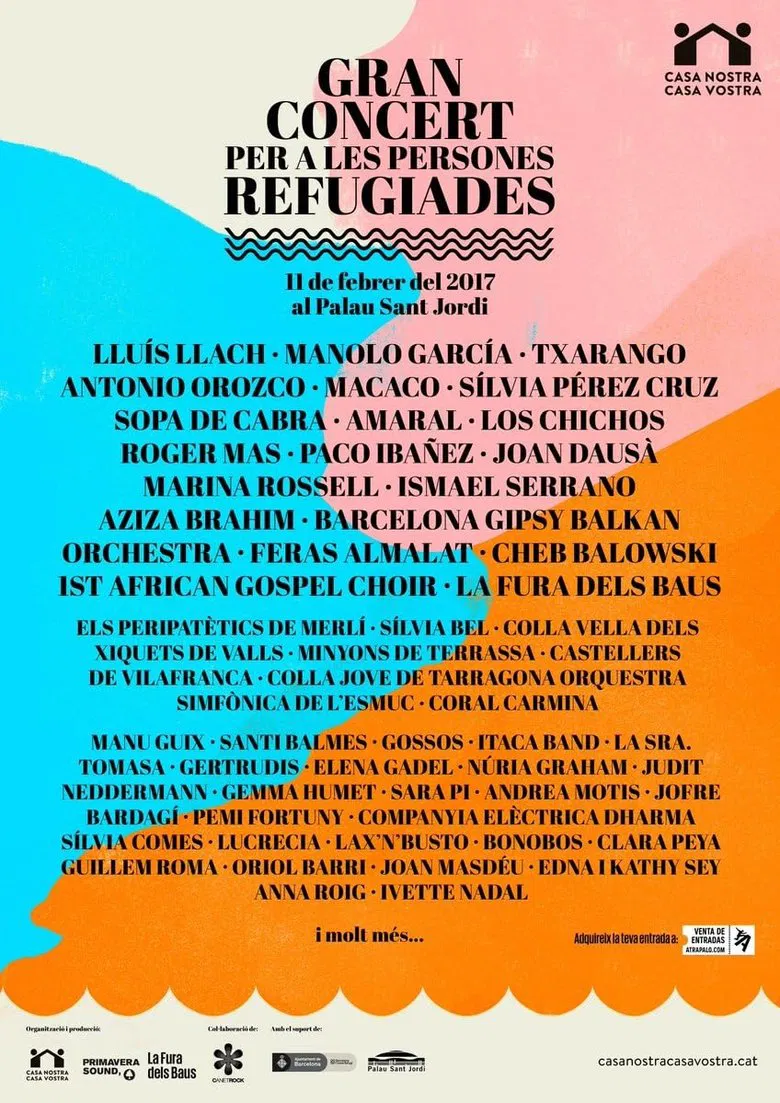 Concert "Volem acollir" poster background