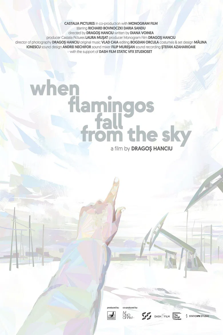 When Flamingos Fall From the Sky poster background