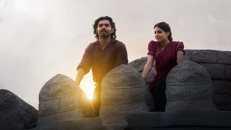 Villagers gathering in a tense standoff against oppressors