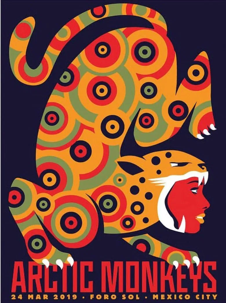 Arctic Monkeys - Live In Mexico poster background