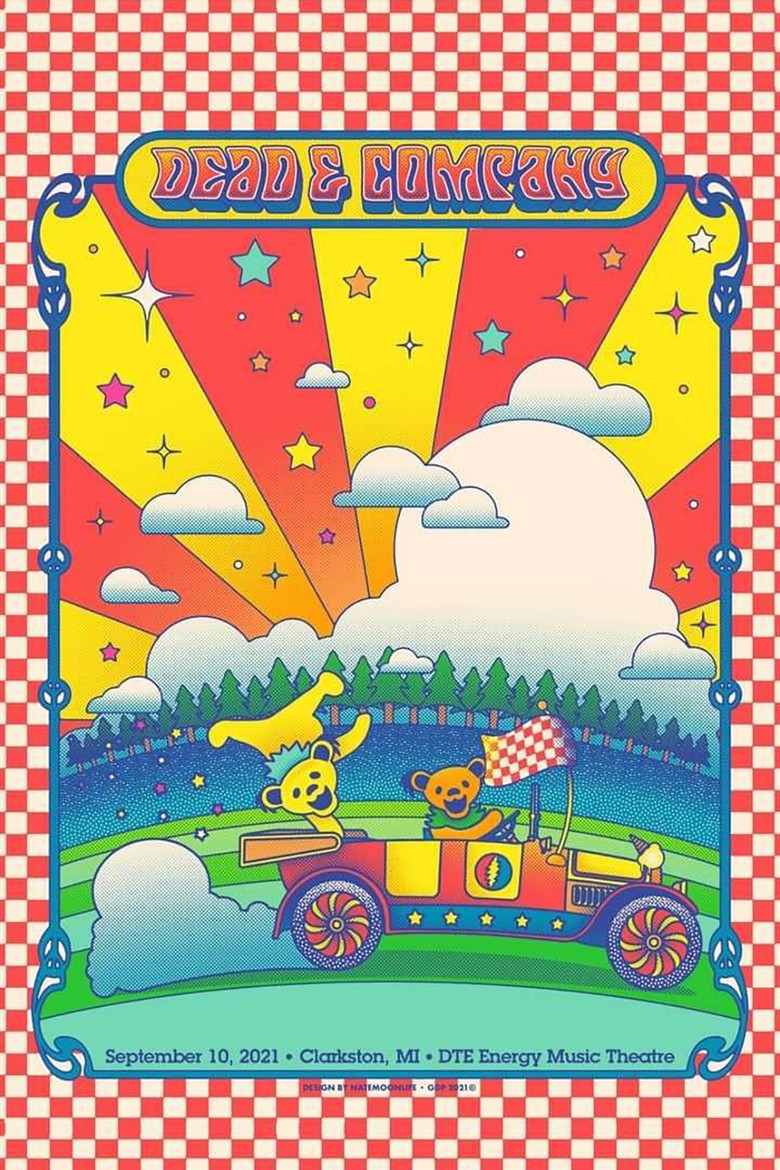 Dead & Company: 2021-09-10 DTE Energy Music Theatre, Clarkston, MI poster background