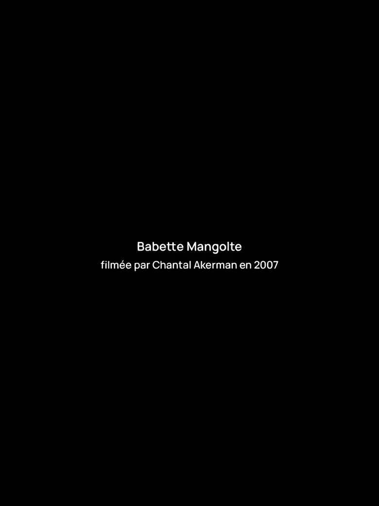 Interview with Babette Mangolte poster background