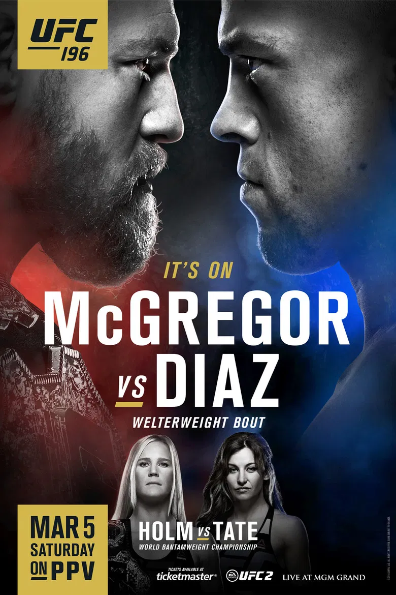 UFC 196: McGregor vs Diaz poster background