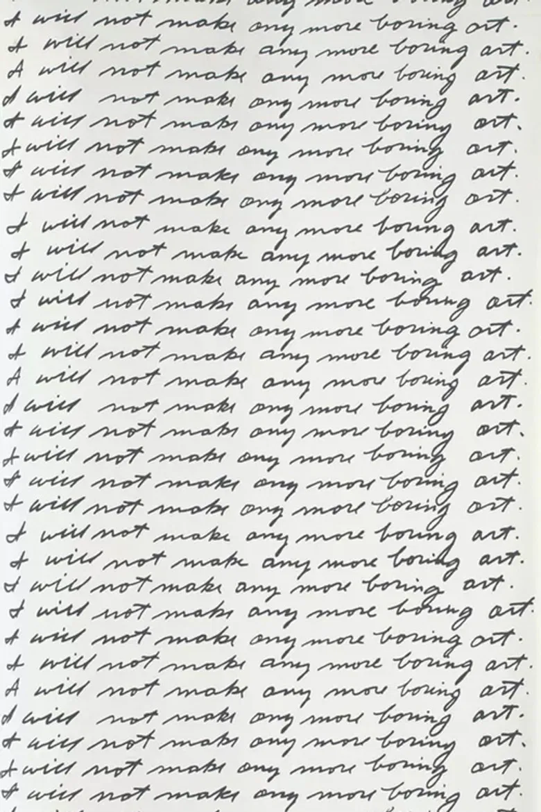 I Will Not Make Any More Boring Art poster background