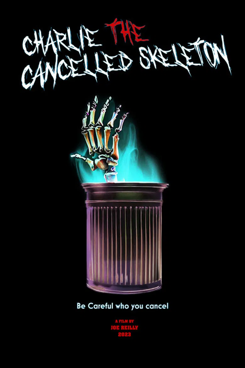 Charlie the Cancelled Skeleton poster background