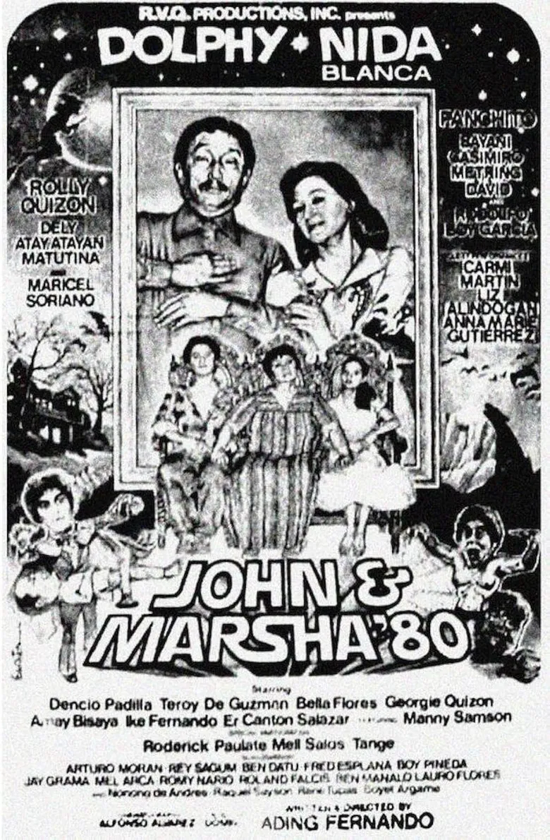 John & Marsha '80 poster background