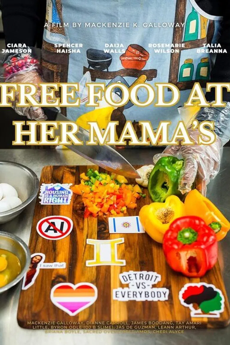 Free Food at Her Mama's poster background