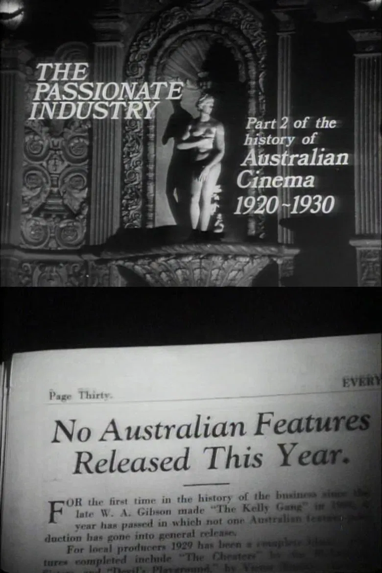 The Passionate Industry: Australian Cinema 1920-1930 poster background