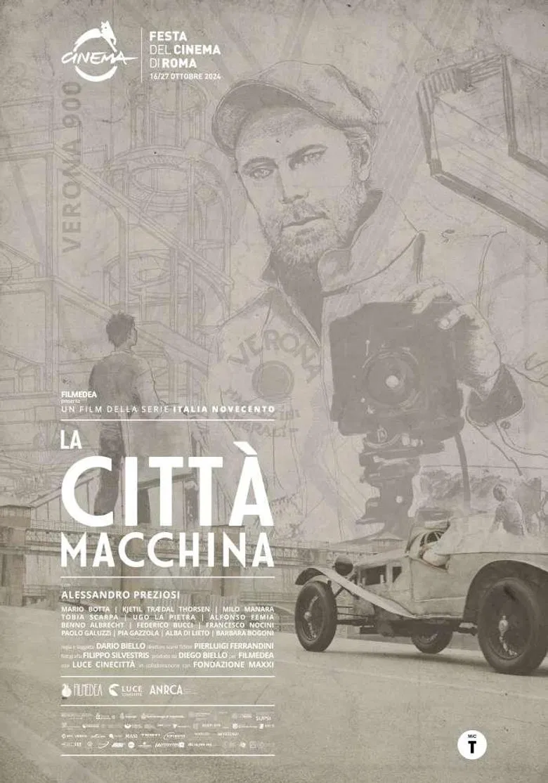 La città macchina poster background