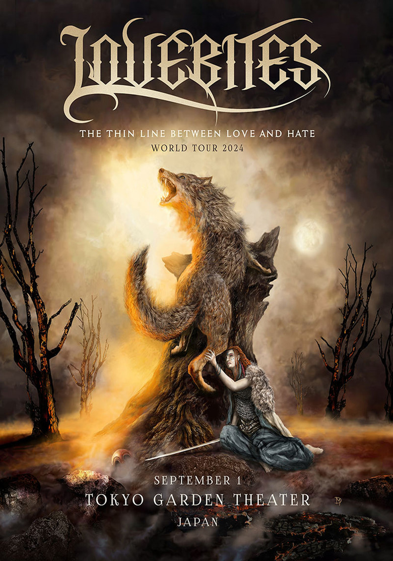 LOVEBITES - The Thin Line Between Love & Hate - World Tour 2024 - Live In Japan poster background