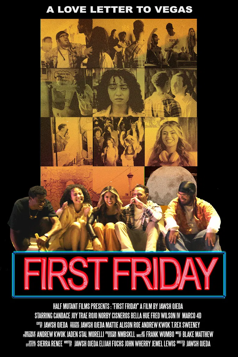 First Friday poster background