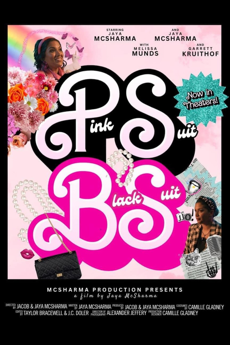 Pink Suit Black Suit poster background