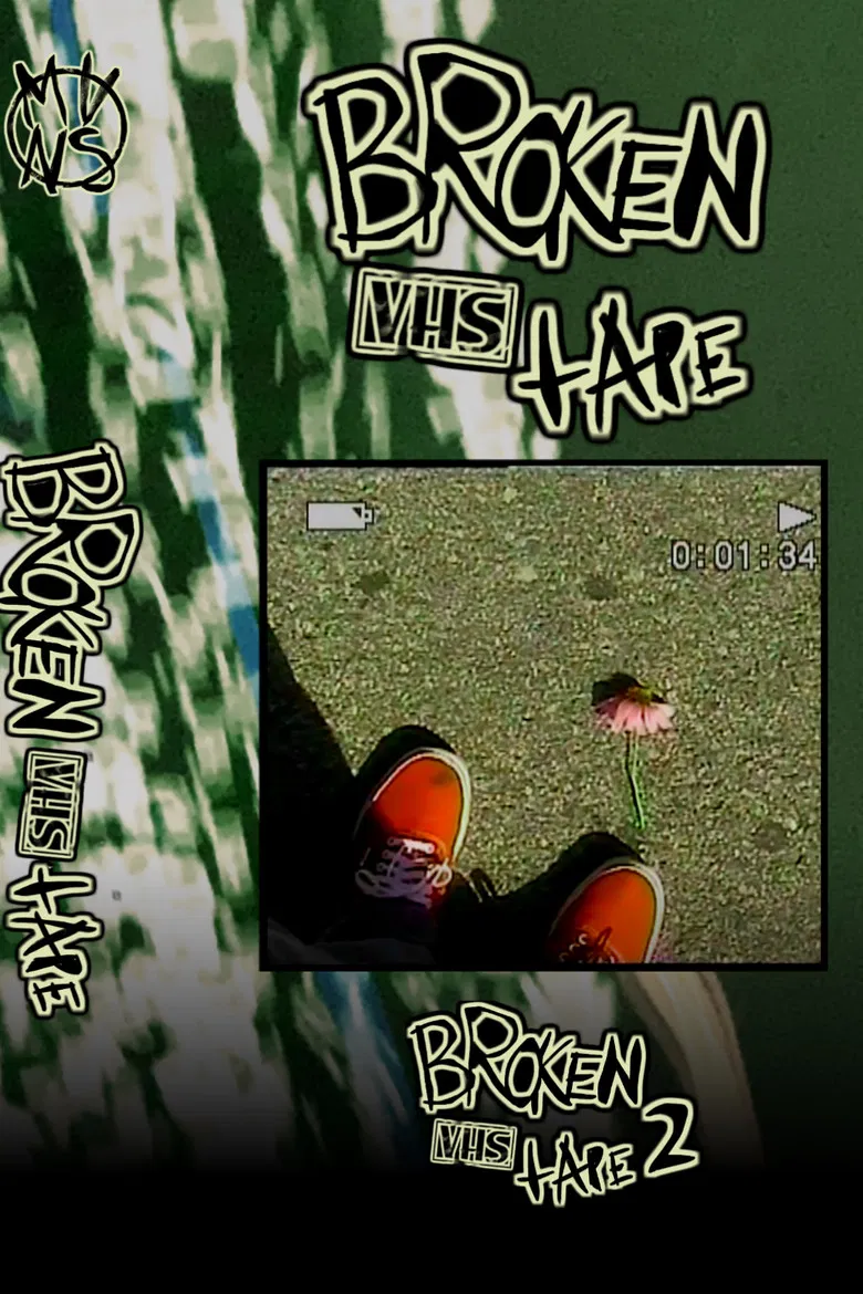 Broken VHS Tape poster background