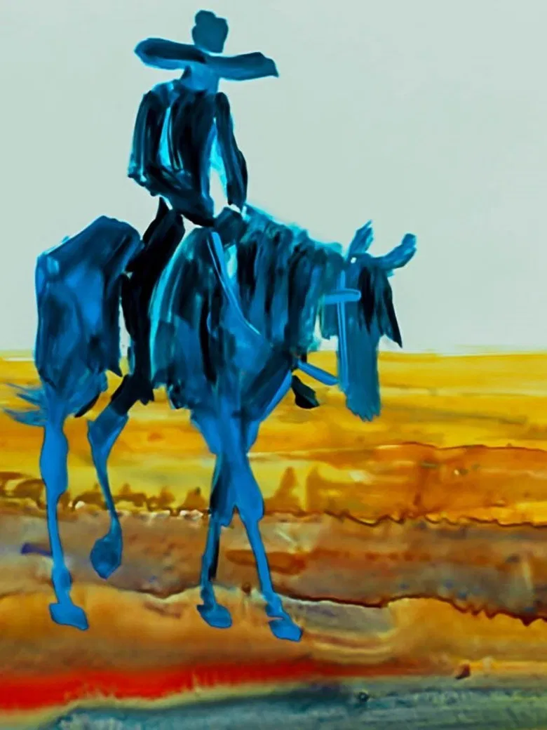 The Old Cowboy poster background