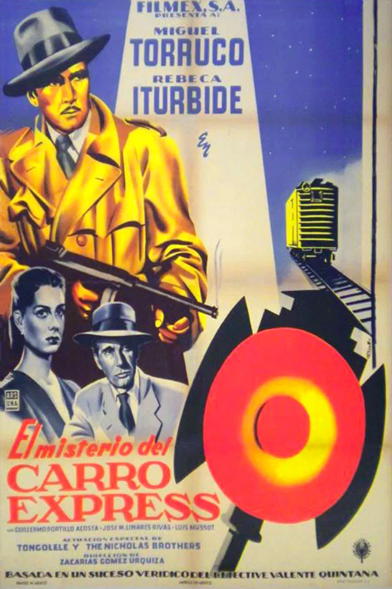 El misterio del carro express poster background