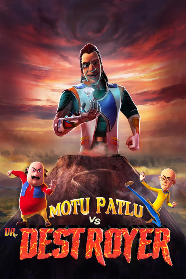 Motu Patlu Vs Dr. Destroyer poster background