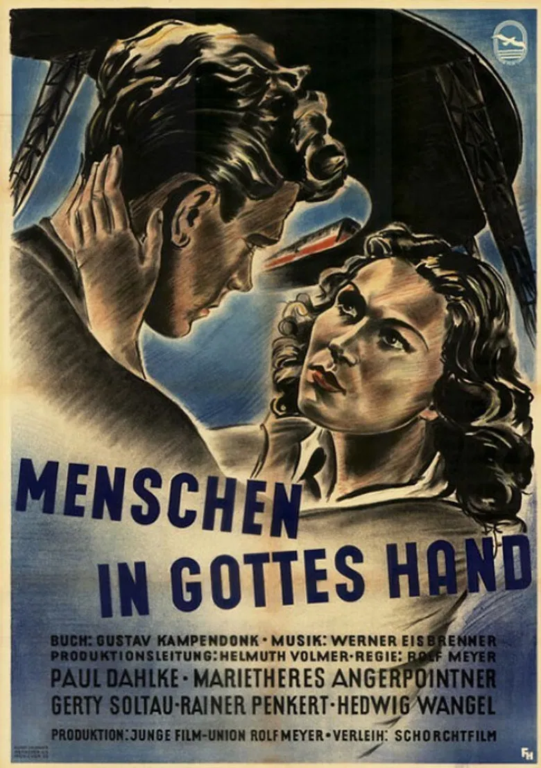 Menschen in Gottes Hand poster background