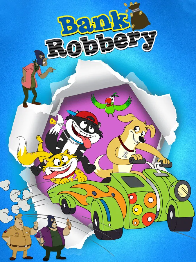 Hunny Bunny Bank Robbery poster background