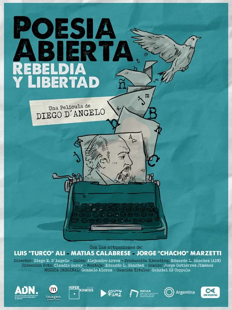 Poesía abierta, rebeldía y libertad poster background