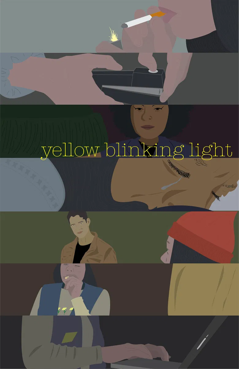 Yellow Blinking Light poster background