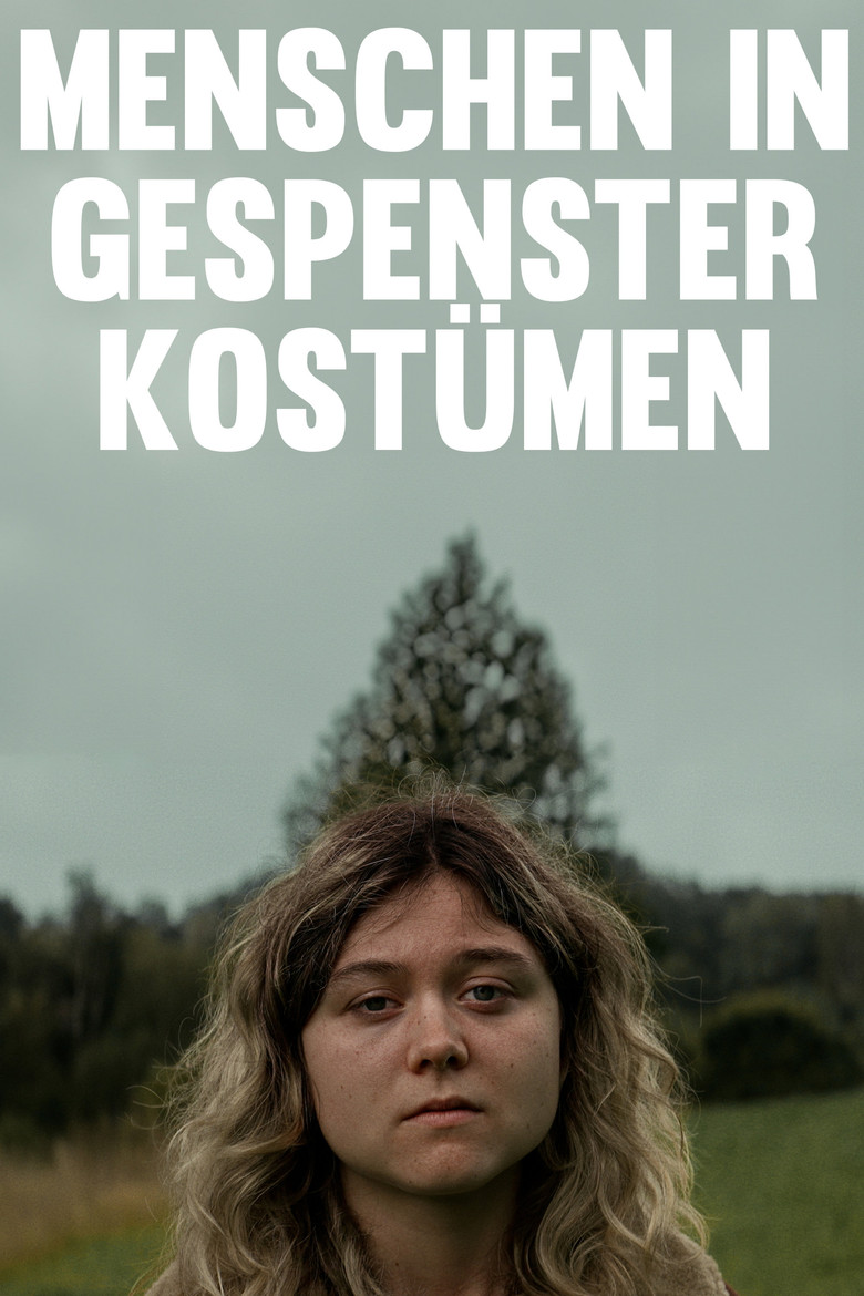 Menschen in Gespensterkostümen poster background