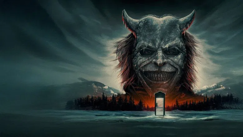 The frozen lake at night