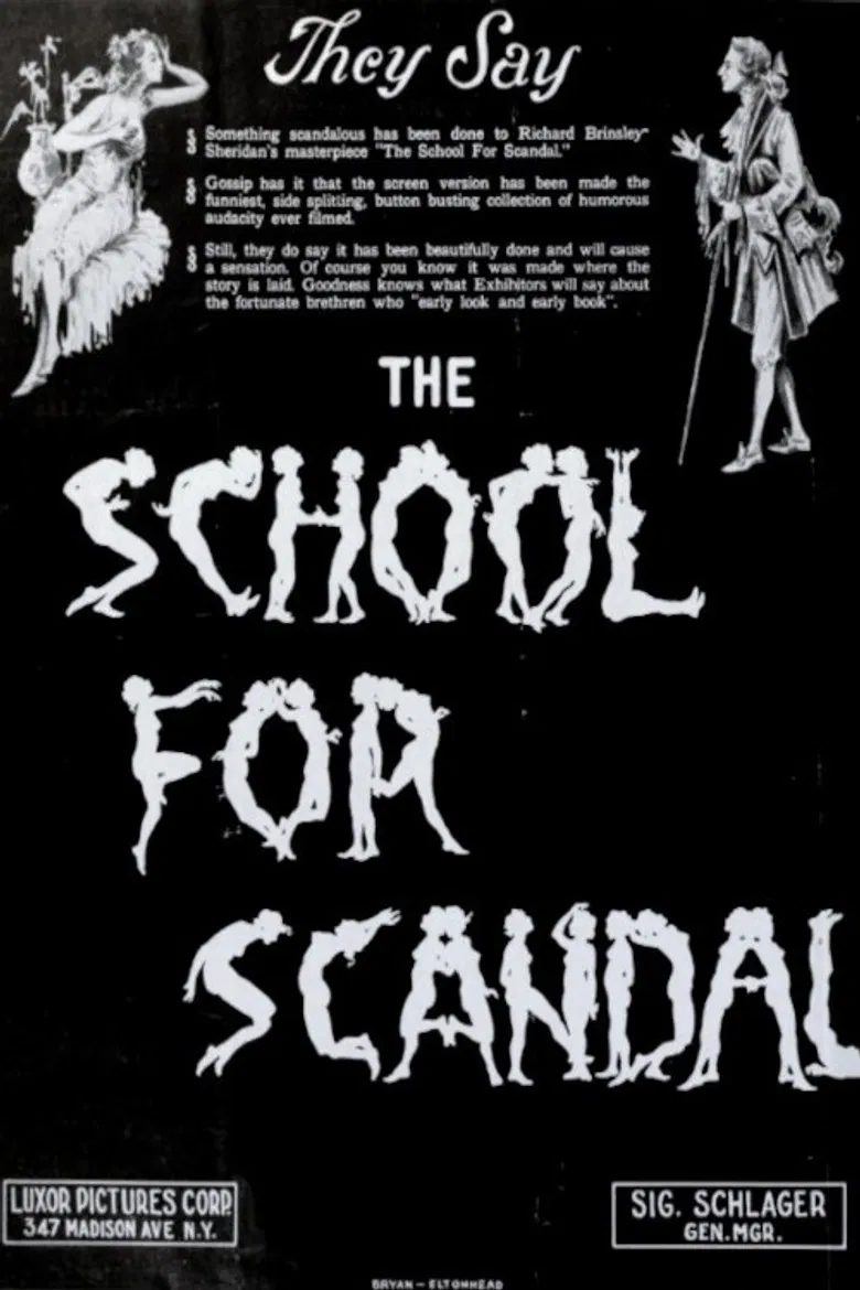 The School for Scandal poster background