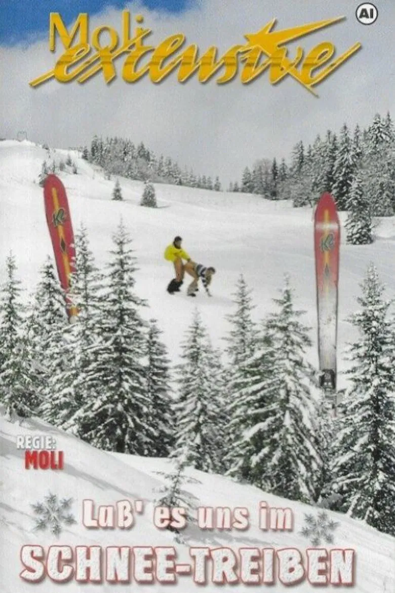 Lass es uns im Schnee treiben poster background