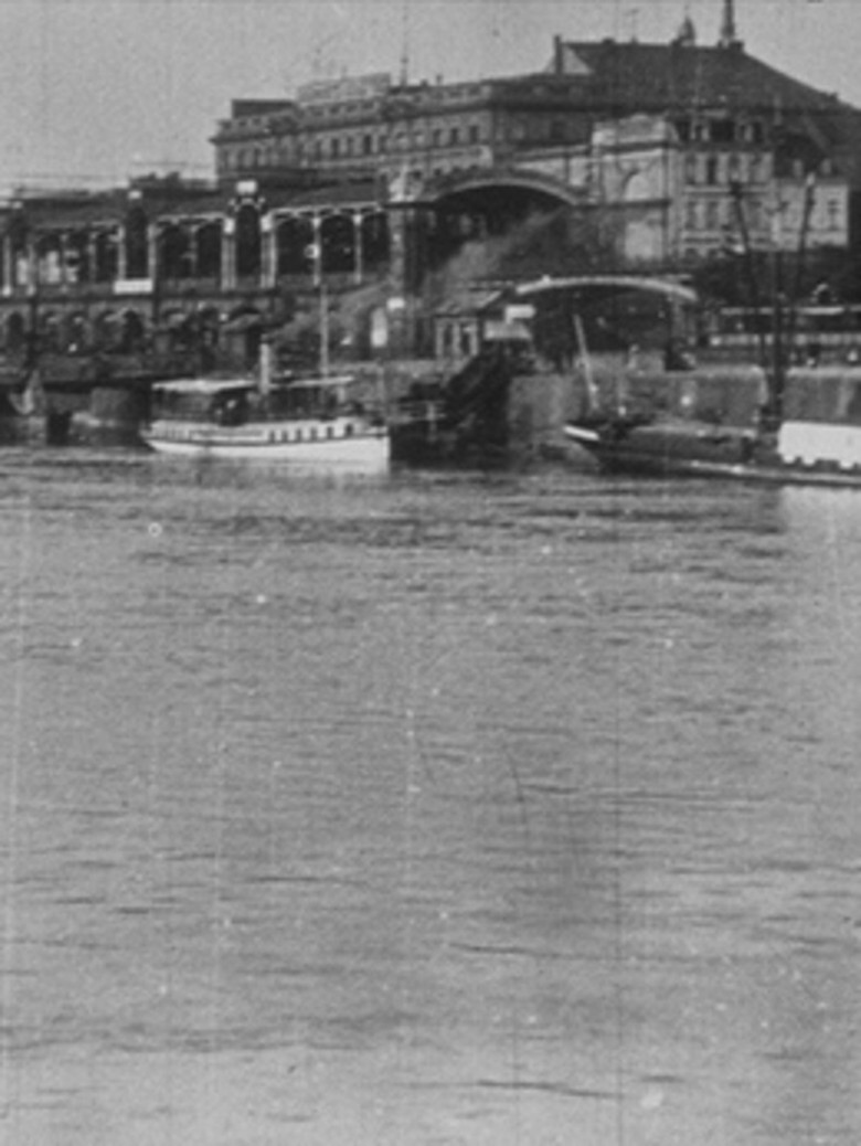 Panorama pris d'un bateau poster background