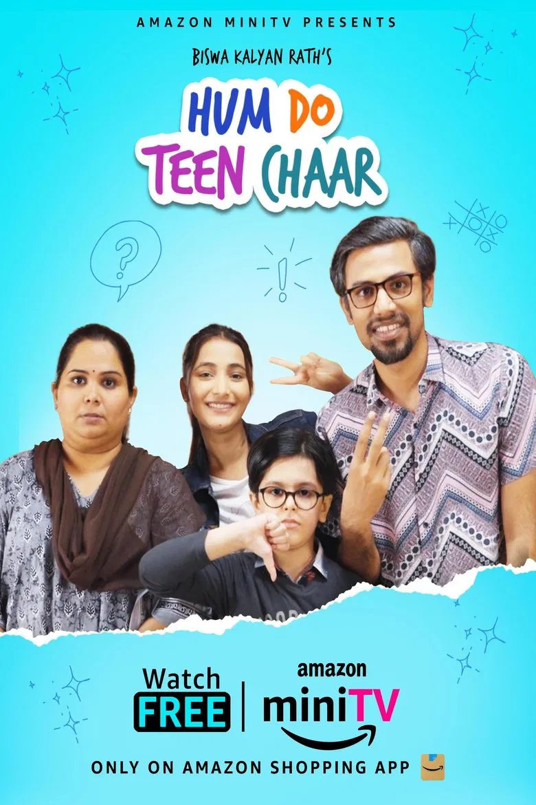 Hum Do Teen Chaar poster background