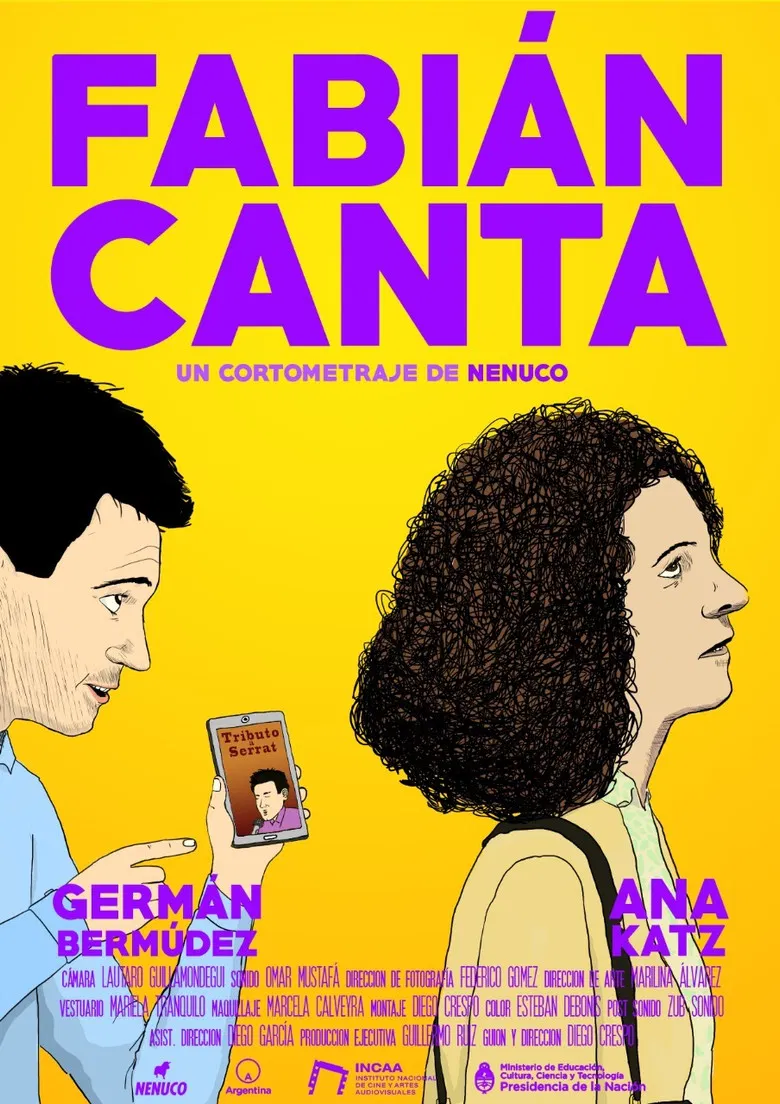 Fabián canta poster background