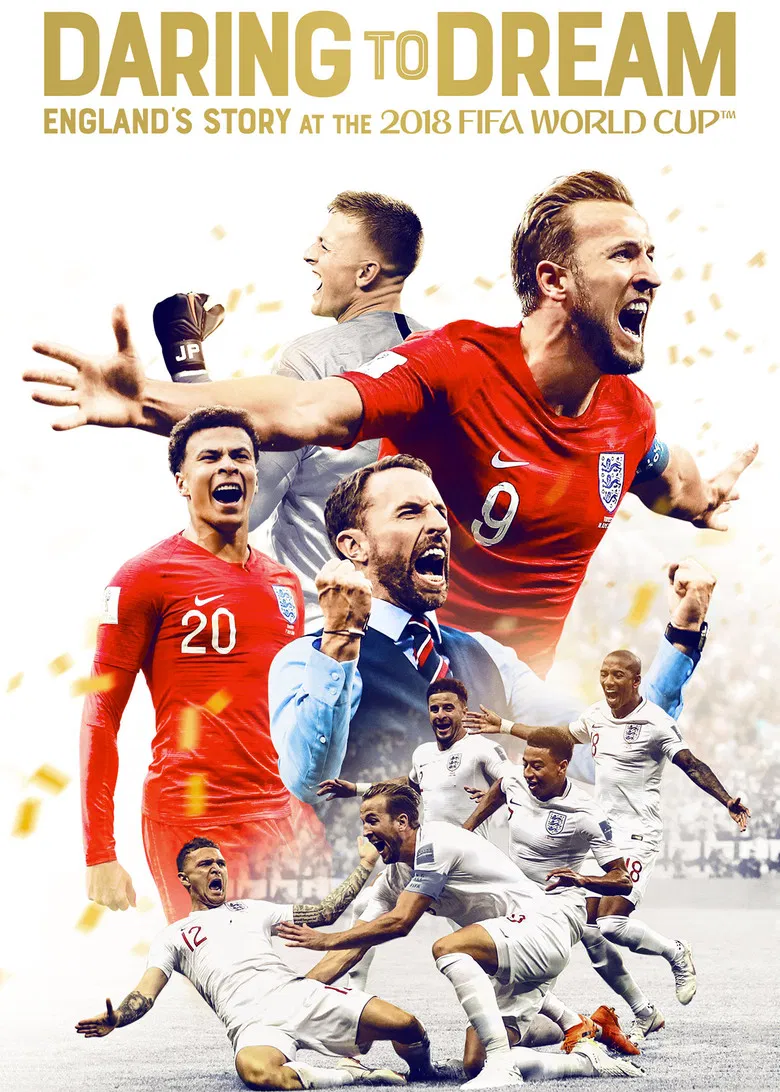 Daring to Dream: England's Story at the 2018 FIFA World Cup poster background
