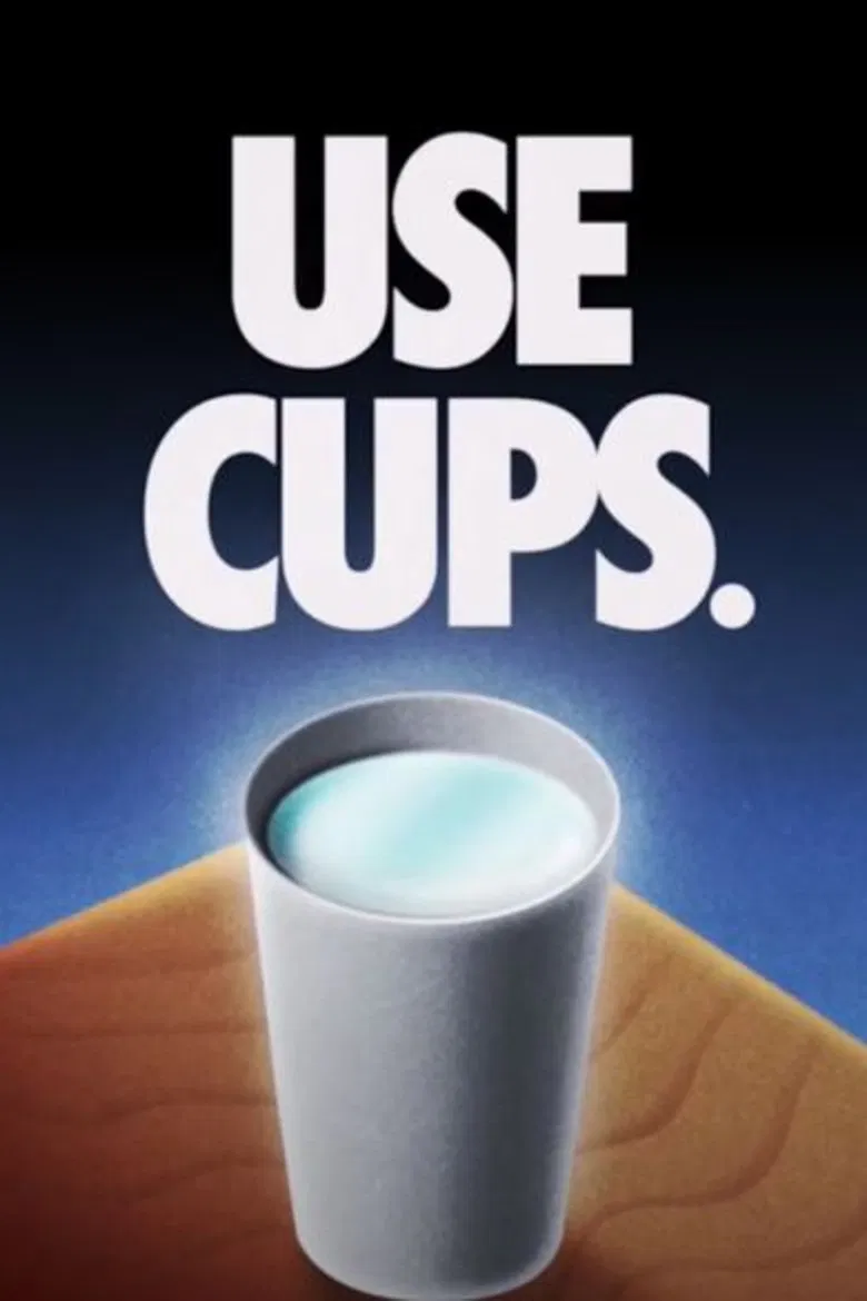 USE CUPS. poster background