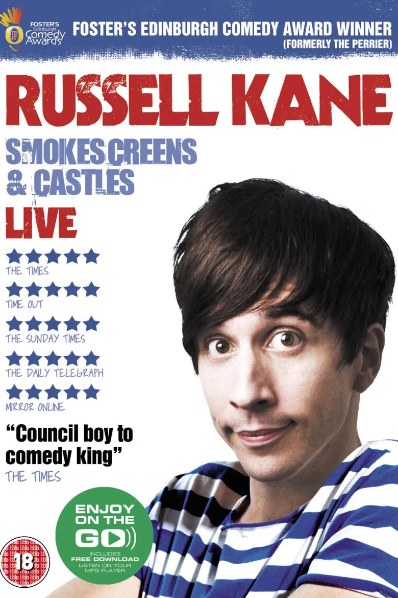 Russell Kane: Smokescreens and Castles Live poster background