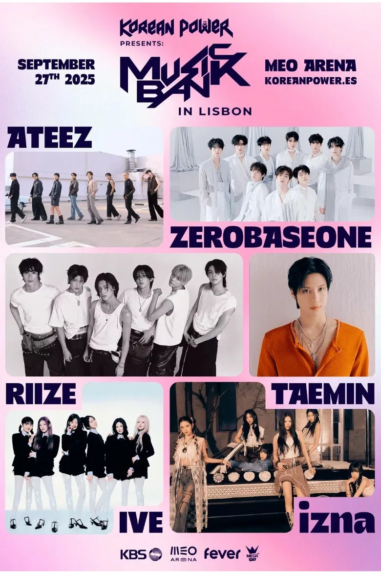 Music Bank in Lisbon 2025 poster background