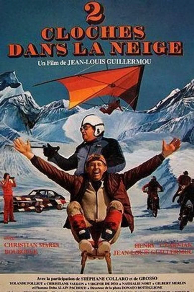 2 cloches dans la neige poster background