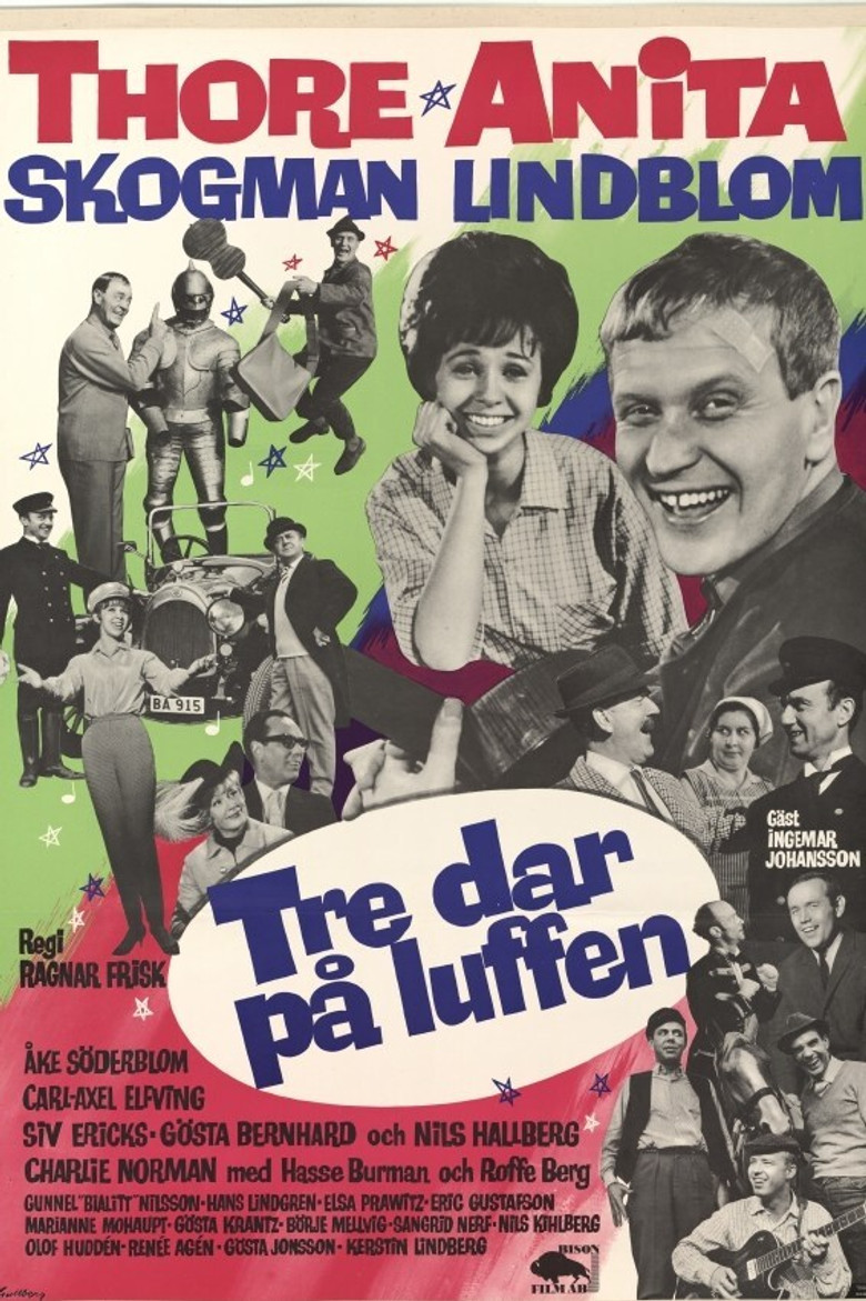 Tre dar på luffen poster background