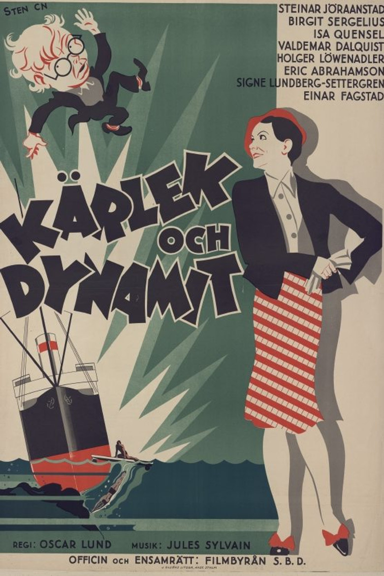 Kärlek och dynamit poster background