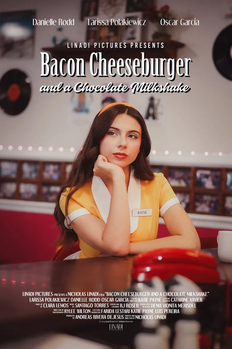 Bacon Cheeseburger and a Chocolate Milkshake poster background