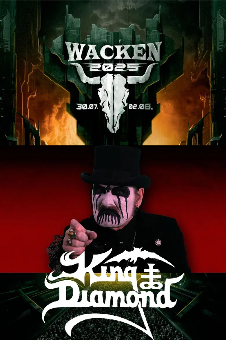 King Diamond Live at Wacken 2025 poster background