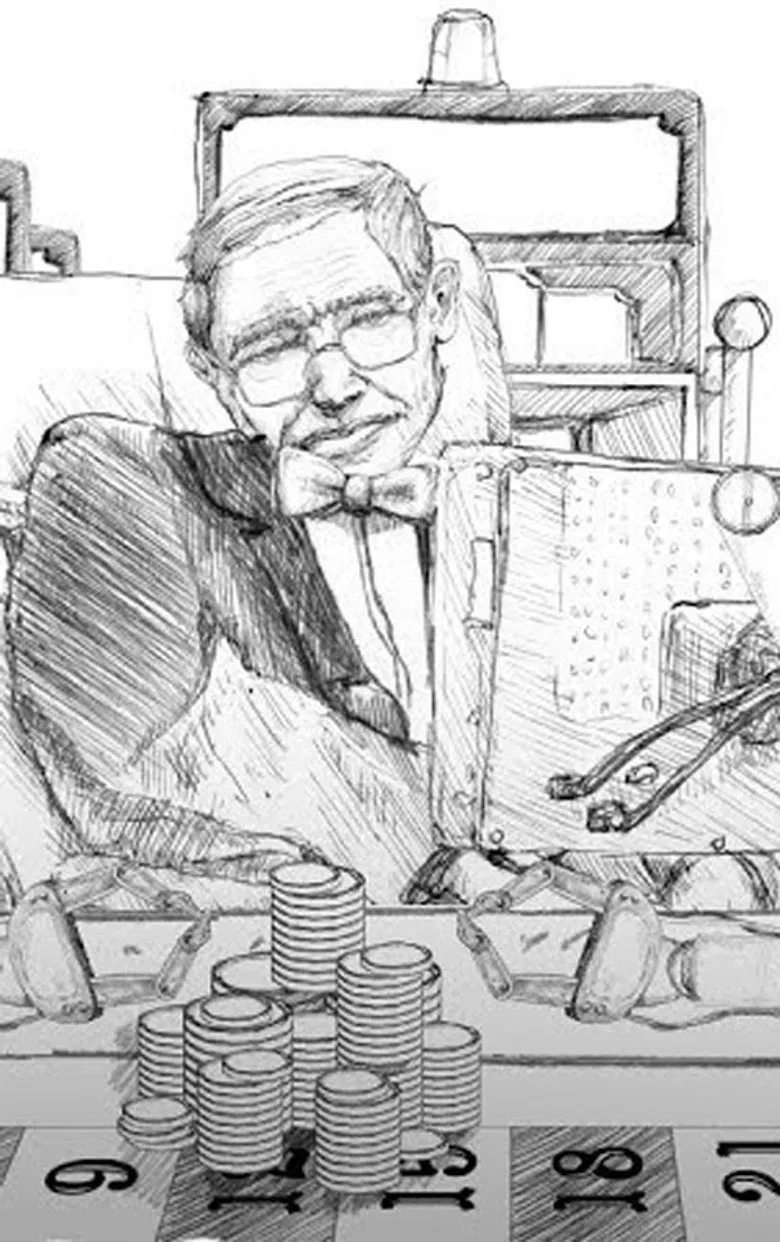 An Imagined Conversation: Kanye West & Stephen Hawking poster background