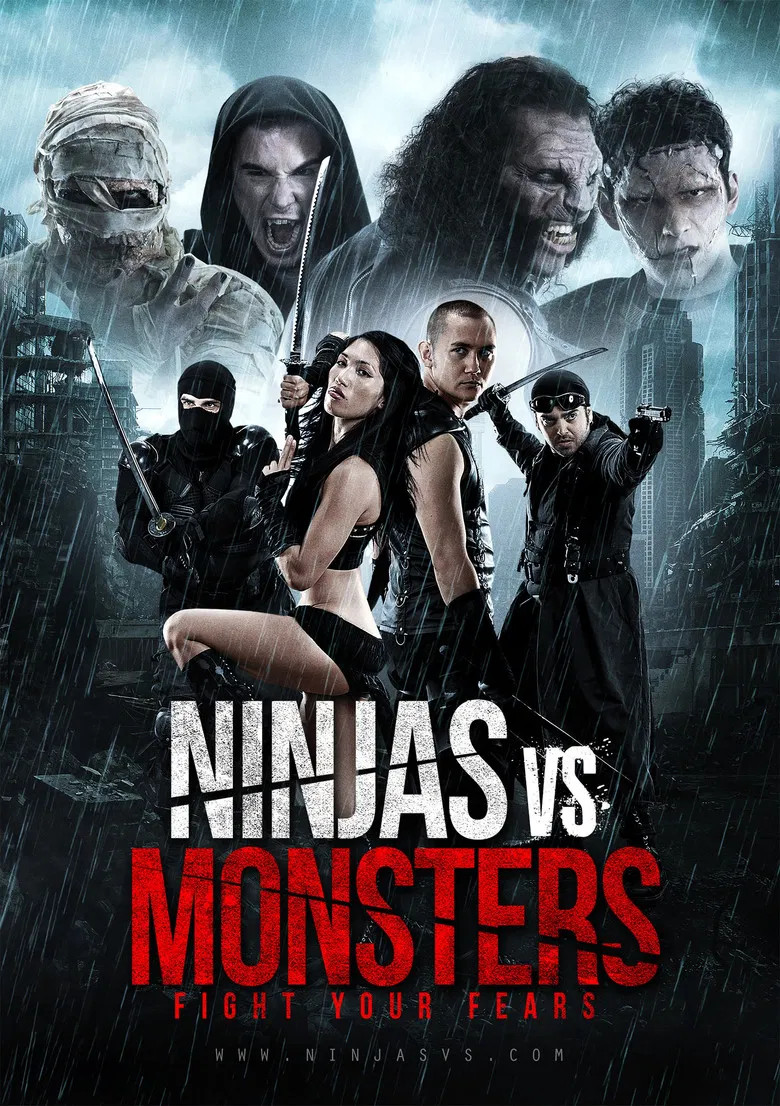 Ninjas vs. Monsters poster background