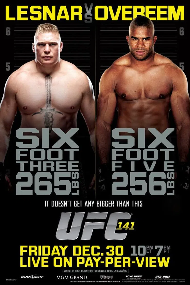UFC 141: Lesnar vs. Overeem poster background