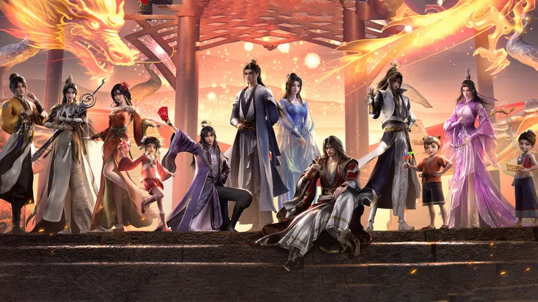 A scene showcasing the series' intense magical combat