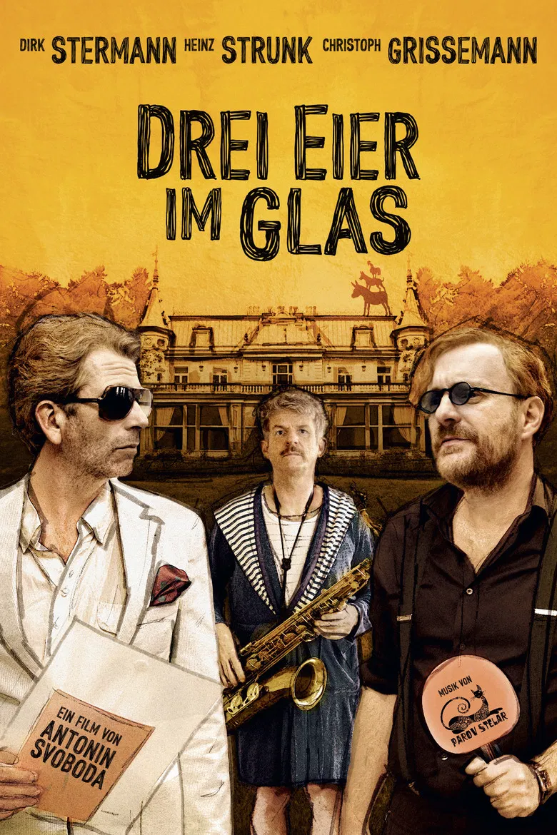 Drei Eier im Glas poster background