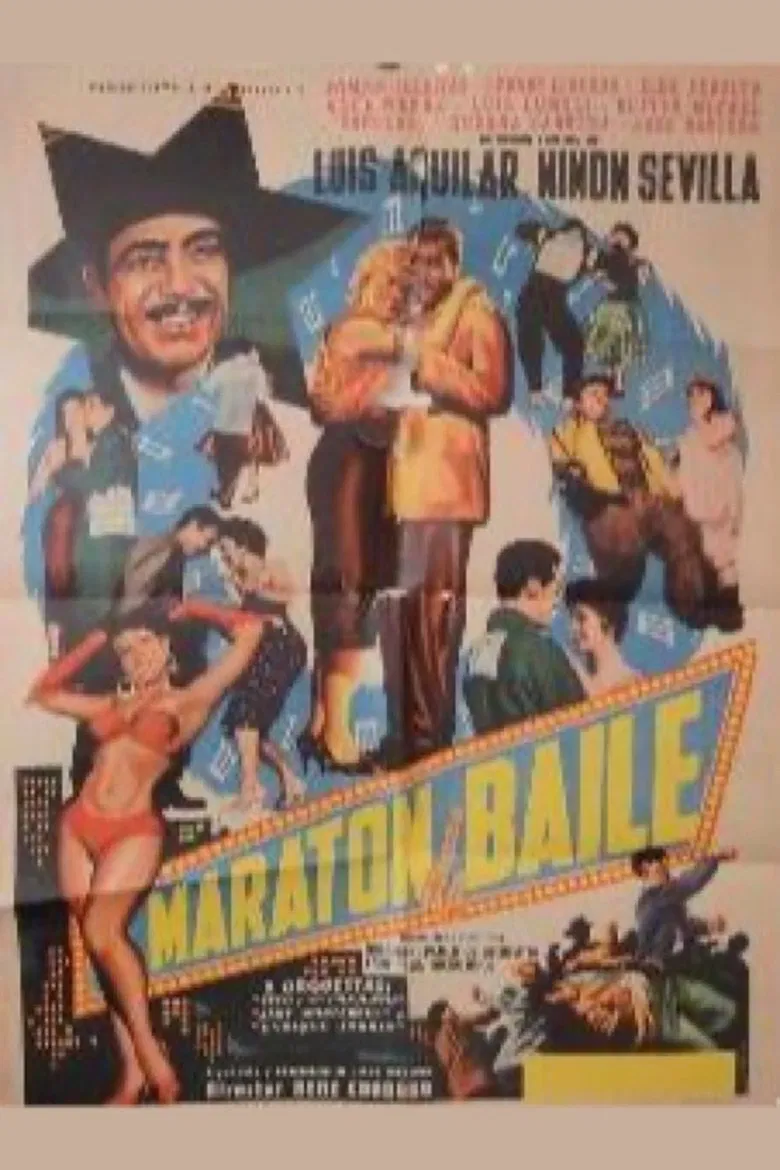 Maratón de baile poster background